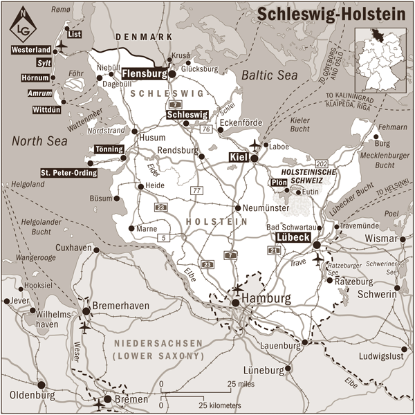 1 map of schleswig holstein